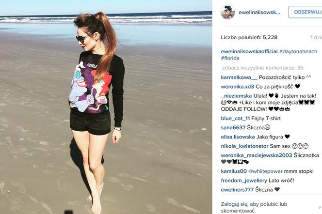 Instagram Ewelina LIsowska w USA