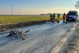 64-letni rowerzysta zginął w wypadku pod Piotrkowem Trybunalskim