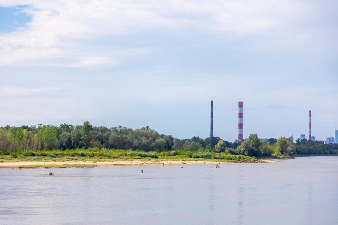 Plaża Zawady w Wilanowie – widok w stronę centrum