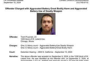 Prusinski dźgnął człowieka w kolejce w Chicago 