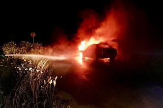 Zwęglone zwłoki w audi 