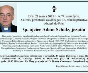 W czwartek uroczystości pogrzebowe śp. o. Adama Schulza