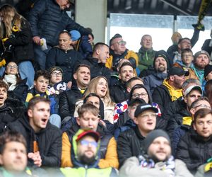 Kibice na meczu GKS Katowice - Lech Poznań