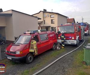 Pożar blaszanego warsztatu na ul. Ruchu Oporu w Bojszowach Nowych