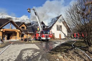 Pożar Wilczej Jamy w Bieszczadach