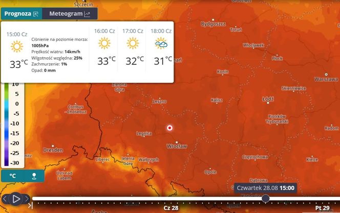 Pogoda IMGW na 28 sierpnia. Upały do 33 stopni realne