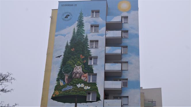 Nowy mural na bydgoskim Błoniu. Powstał ze specjalnych farb [ZDJĘCIA] 