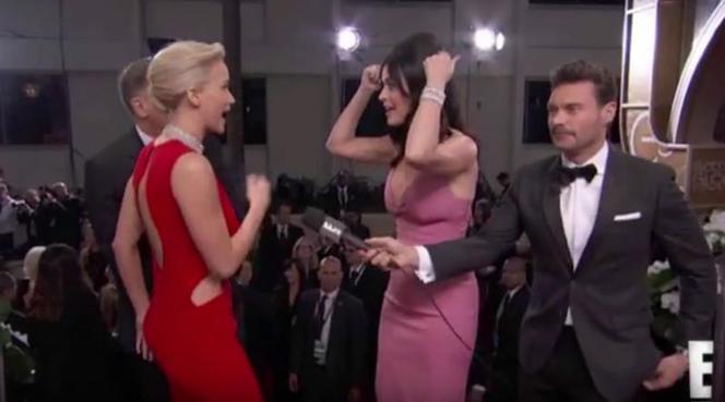 Złote Globy 2016 Katy Perry i Jennifer Lawrence