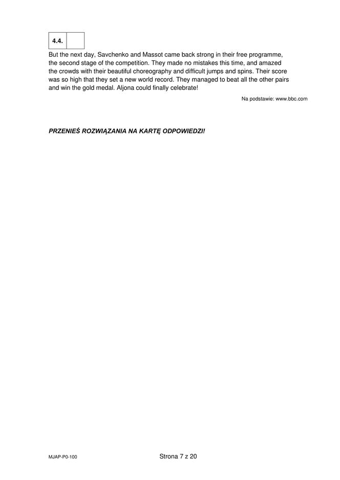 Matura próbna CKE angielski grudzień 2022