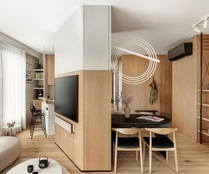 Światło, drewno i cisza - gdy wnętrze staje się azylem. Apartament Japandi autorstwa Jana Sikory