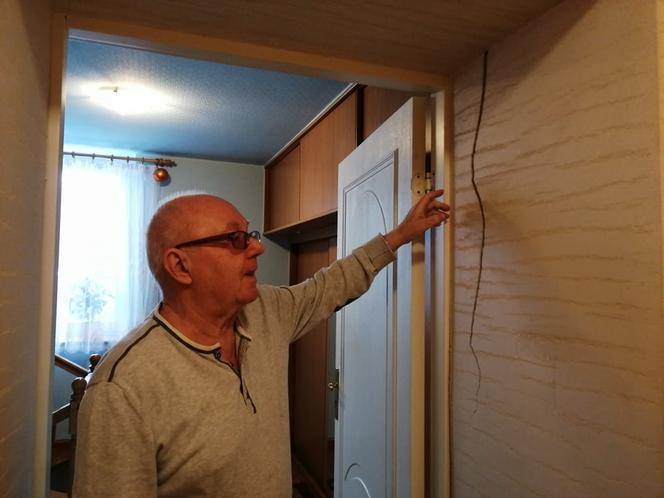 Zniszczenia w domu pana Mieczysława na ul. Górczniej w Trzebini