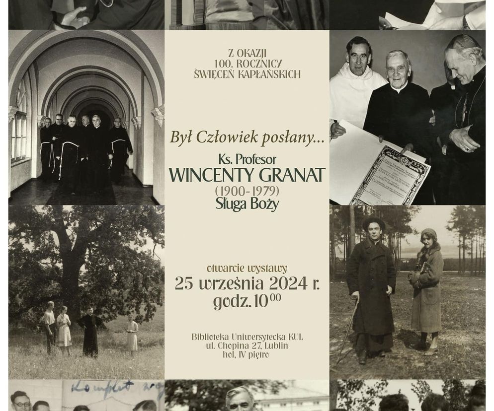Wystawa poświęcona ks. prof. Wincentemu Granatowi - plakat