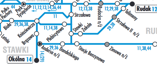 Zimowa - przystanek w Toruniu