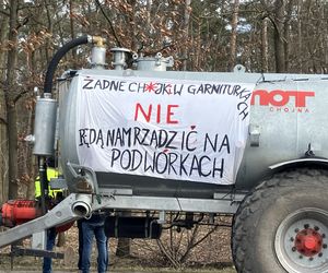 Protest rolników w Kujawsko-Pomorskiem. Zdjęcia z okolic Aleksandrowa Kujawskiego