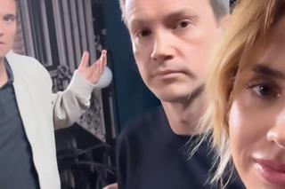 M jak miłość nowy sezon na planie. Kama (Michalina Sosna), Jakub Karski (Krzysztof Kwiatkowski), Olek (Maurycy Popiel)