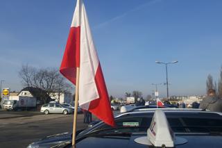 Protest taksówkarzy w Bydgoszczy 