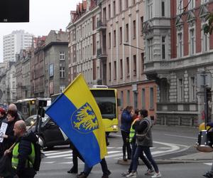 Protest przeciwko CPK w Katowicach