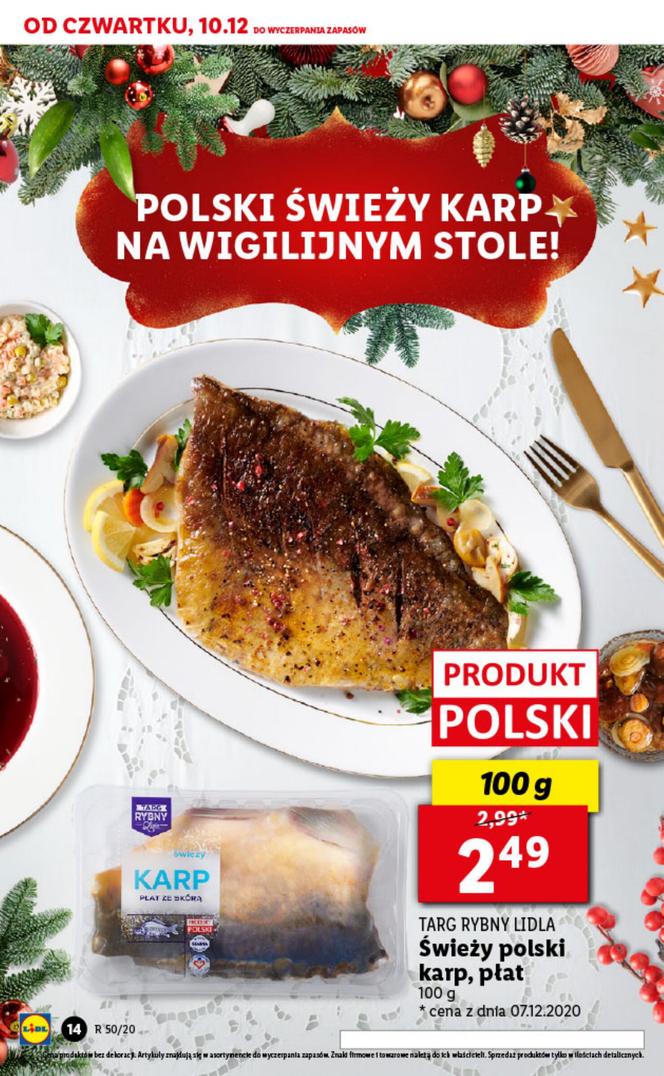 Świeży polski karp, płat teraz tylko 2,49 zł/100 g