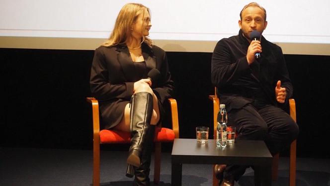 Borys Szyc z córką Sonią Szyc na śląskiej premierze filmu „Miało cię nie być" w Kinie Kosmos