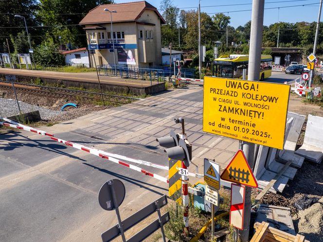 Zamknięcie przejazdu w Gliwicach Łabędach od 1 września. Kierowców i pasażerów czekają duże utrudnienia