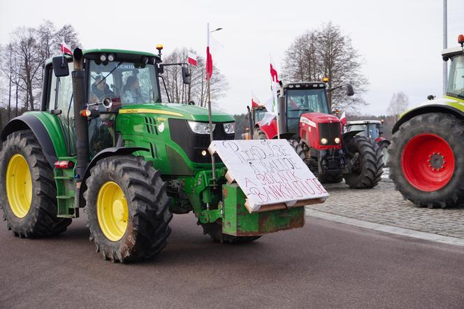 Protest rolników w Podlaskiem. Ciągniki blokują drogi w całym województwie! 