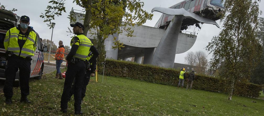 Wypadek pociągu metra w Spijkenisse pod Rotterdamem