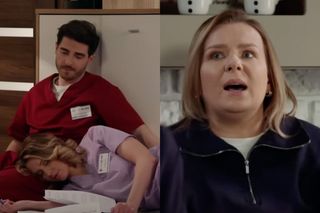 Pierwsza miłość. odcinek 4017: Kacper (Damian Kulec), Maja (Julia Kamińska), zwiastun serialu z YT: Marysia (Aneta Zając) 