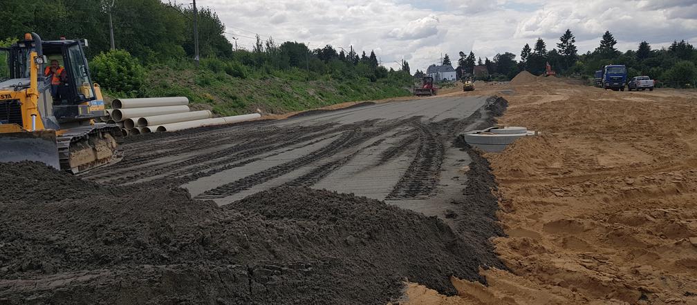 Budowa Węzła Łękno - lipiec 2019