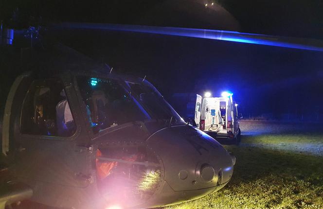 Policyjny śmigłowiec Black Hawk pomógł w ratowaniu życia pielęgniarki