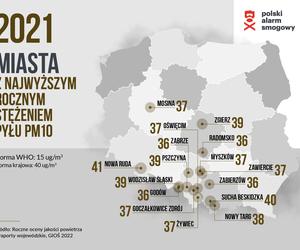 Polski Alarm Smogowy 2022. Ranking zanieczyszczonych miast