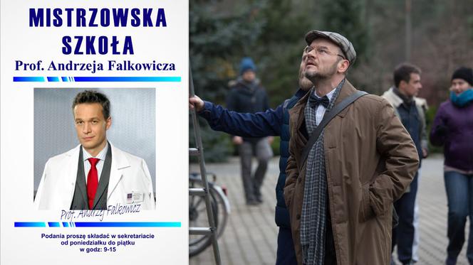 Na dobre i na złe odcinek 698, Falkowicz (Michał Żebrowski) otwiera szkołę dla chirurgów