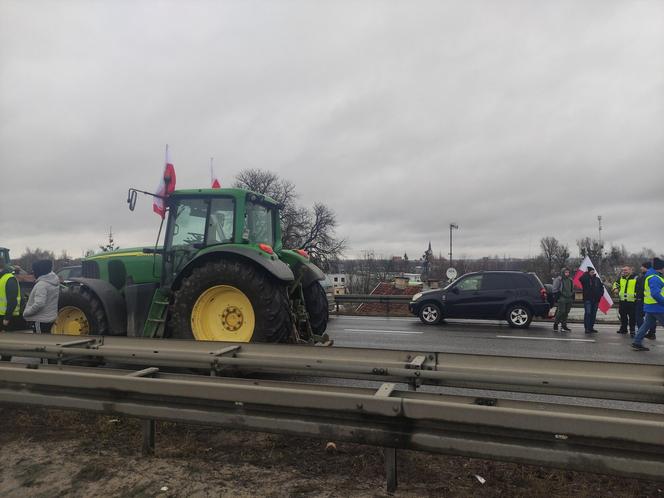 Protest rolników w Elblągu na S7