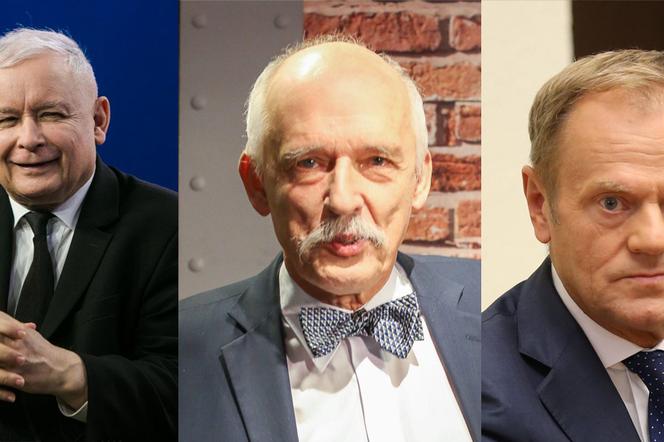 Kaczyński, Korwin-Mikke, Tusk