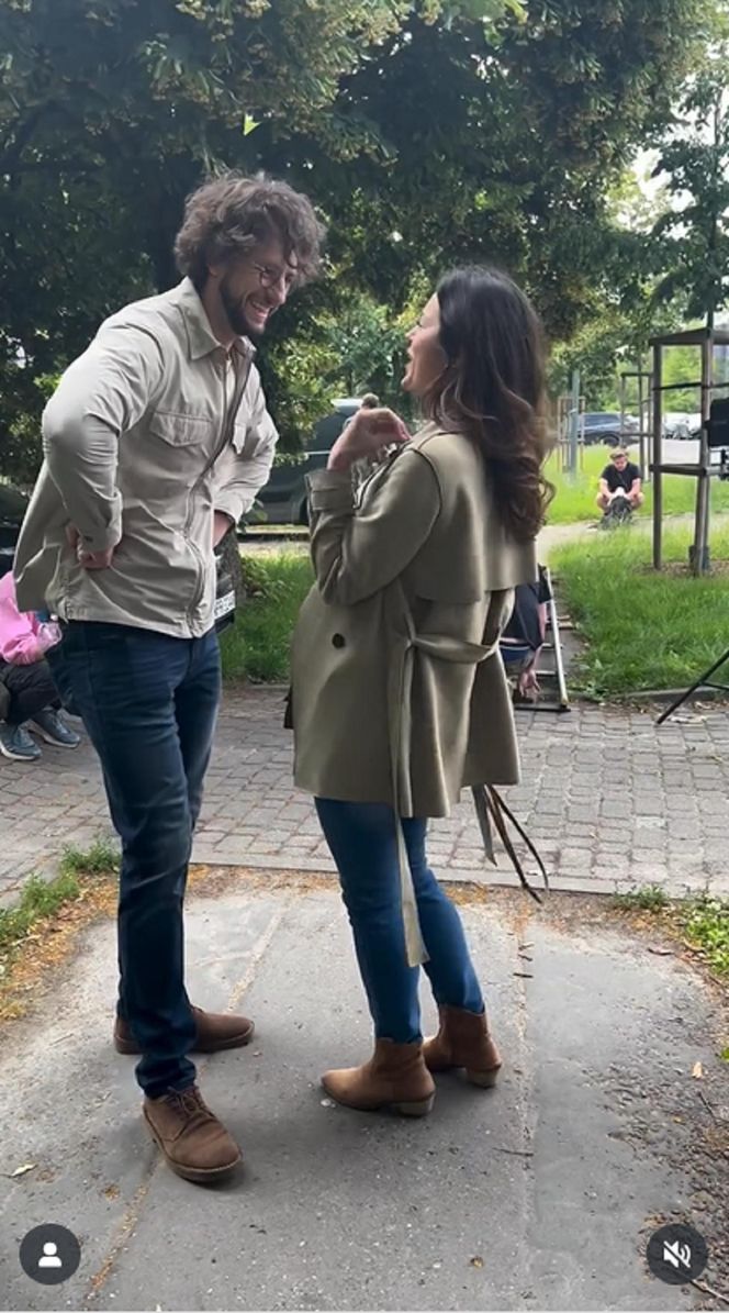 M jak miłość na planie. Kasia (Paulina Lasota), Mariusz (Mateusz Mosiewicz)