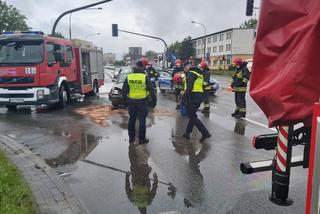 Wypadek policyjnego BMW