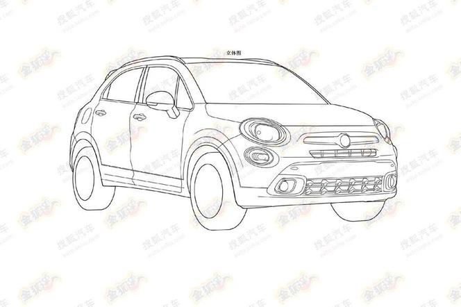 Fiat 500X - szkice patentowe