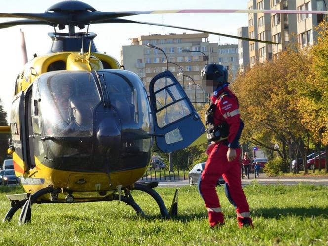 Wypadek na Czerniakowie, w akcji śmigłowiec LPR