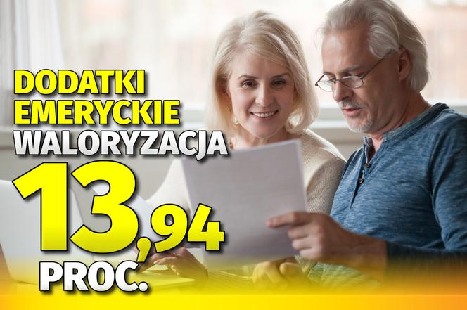 Dodatki do emerytur 13,94