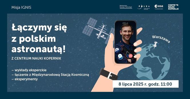 Sławosz Uznański-Wiśniewski prosto z Międzynarodowej Stacji Kosmicznej na żywo w Łomży!