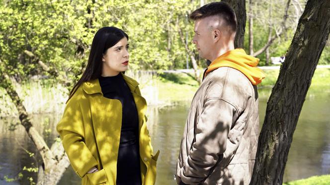 Barwy szczęścia odcinek 2493. Agata (Natalia Zambrzycka), Patryk (Konrad Skolimowski)