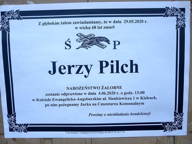 Pogrzeb Jerzego Pilcha w Kielcach. Przyjechali min. Grzegorz Turnau i Jan Nowicki	