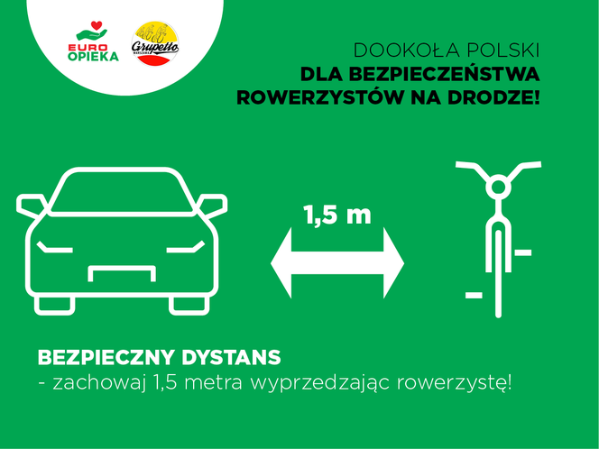 Maja Włoszczowska i Sidney Polak wspierają akcję "Bezpieczny dystans"