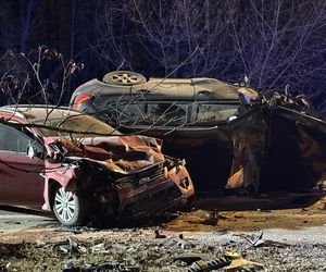 Zderzenie z udziałem trzech samochodów