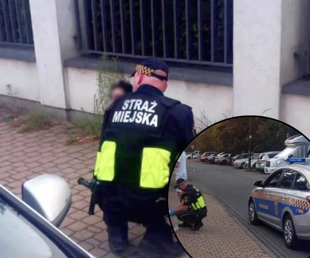 Zobaczyli mężczyznę siedzącego na chodniku, obok plamę krwi. Od razu ruszyli na pomoc