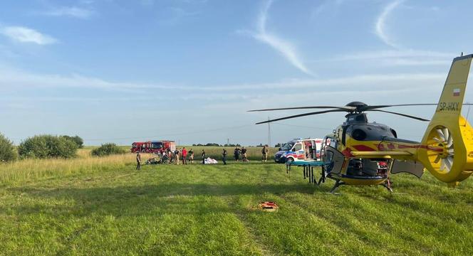 Wypadek motoparalotni w Sitańcu