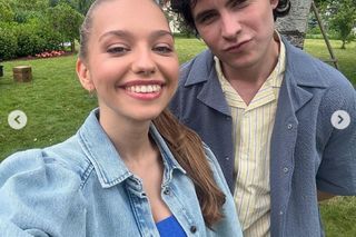 Przyjaciółki, 26 sezon. Julka (Nicole Bogdanowicz), Kacper (Jan Wieteska) na planie