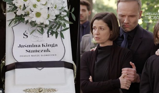 Pierwsza miłość, odcinek 4045: Wzruszający pogrzeb dziecka Kingi i Janka. Złożą do grobu zmarłą córkę i wtedy pojawi się Lilka - ZDJĘCIA, WIDEO