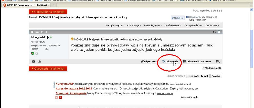 W konkursie biorą udział zdjęcia zamieszczone WYŁĄCZNIE w tym wątku na Forum SE.pl:
http://www.se.pl/temat/konkurs-fotograficzny-2011/
Zdjęcia nadesłane e-mailem, umieszczone w inny sposób lub w innych wątkach nie są brane pod uwagę.
