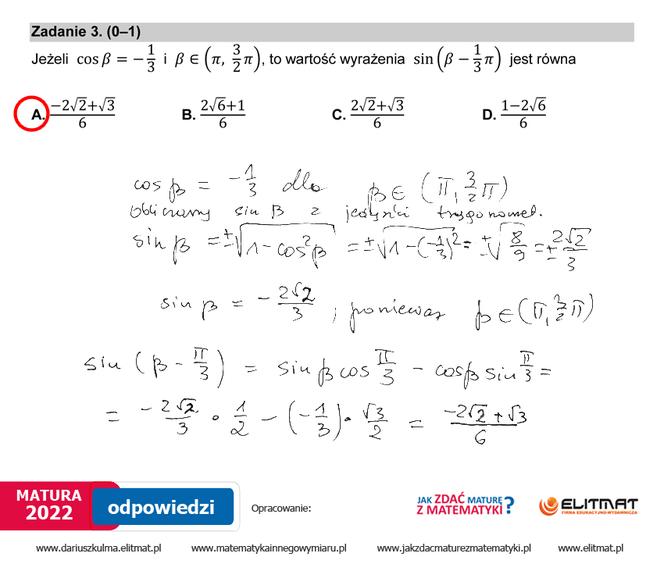 Matura 2022 matematyka poziom rozszerzony: odpowiedzi i rozwiązania zadań