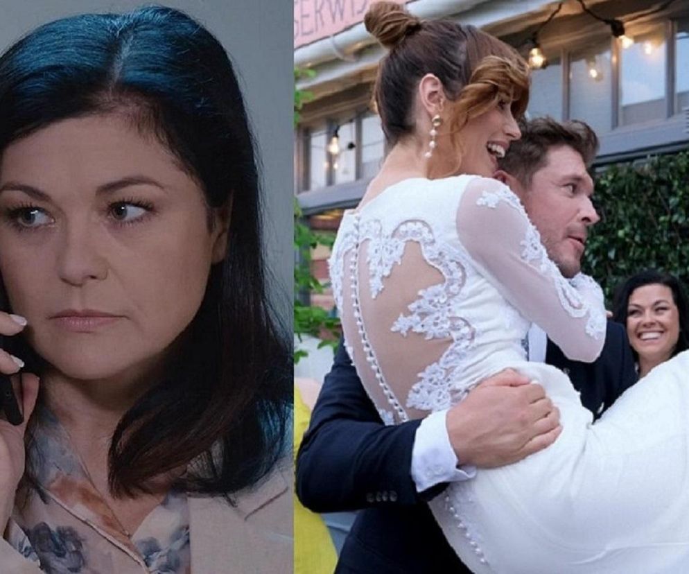 M jak miłość, odcinek 1890. Kinga (Katarzyna Cichopek), Kama (Michalina Sosna), Marcin (Mikołaj Roznerski)